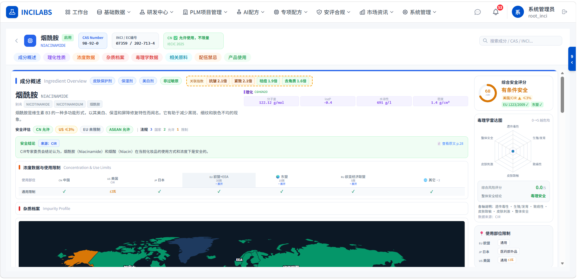 INCILABS INCI 成分档案 — 化妆品原料安全数据库
